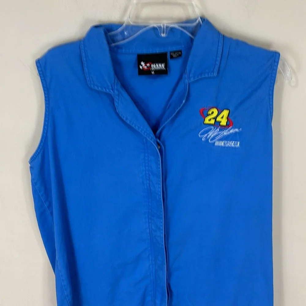Vintage Chase NASCAR #24 Jeff Gordon  Blue Sleeveless Shirt Size M